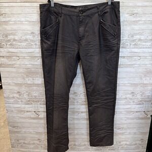 Vintage FUSAI Mens 40x32 Jeans Black Grunge Japanese Skater Baggy Denim Y2K